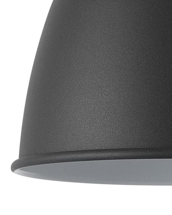 Pendel Lampe Grafitgrå Kobber Metal ø 22 x 179 cm Dekorativ Hængelampe med Klokkeformet Lampeskærm Industrielt Design Spisebordslampe