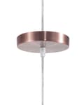 Miniatyrbillede 6 af 7: Pendel Lampe Grafitgrå Kobber Metal ø 22 x 179 cm Dekorativ Hængelampe med Klokkeformet Lampeskærm Industrielt Design Spisebordslampe