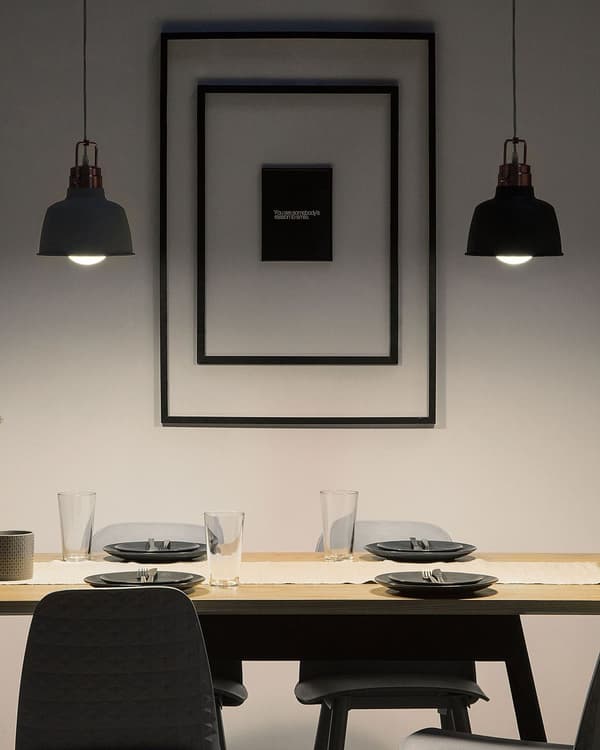 Pendel Lampe Grafitgrå Kobber Metal ø 22 x 179 cm Dekorativ Hængelampe med Klokkeformet Lampeskærm Industrielt Design Spisebordslampe
