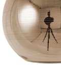Miniatyrbillede 10 af 11: Pendel Lampe Guld Blank Glas 125 x 25 cm Rund Højglans Globus Form 1 Lys Moderne Køkken Stue Indretning Tilbehør Design Spisebord Sofabord