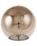 Miniatyrbillede 1 af 11: Pendel Lampe Guld Blank Glas 125 x 25 cm Rund Højglans Globus Form 1 Lys Moderne Køkken Stue Indretning Tilbehør Design Spisebord Sofabord