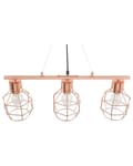Miniatyrbillede 5 af 8: Pendel Kobber Metal Loftlampe 3 Lys Blank Industrielt Design