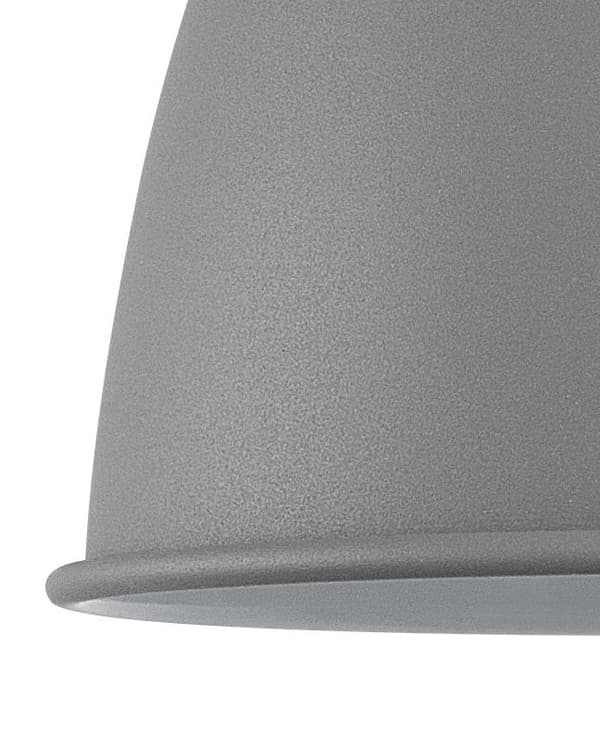 Pendel Lampe Grå Kobber Metal ø 22 x 179 cm Dekorativ Hængelampe med Klokkeformet Lampeskærm Industrielt Design Spisebordslampe