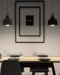 Miniatyrbillede 2 af 7: Pendel Lampe Grå Kobber Metal ø 22 x 179 cm Dekorativ Hængelampe med Klokkeformet Lampeskærm Industrielt Design Spisebordslampe