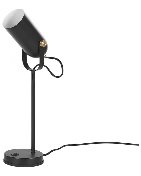 Skrivebordslampe Sort Metal 48 cm Spotlight Skærm Justerbar Industriel Hjemmekontor