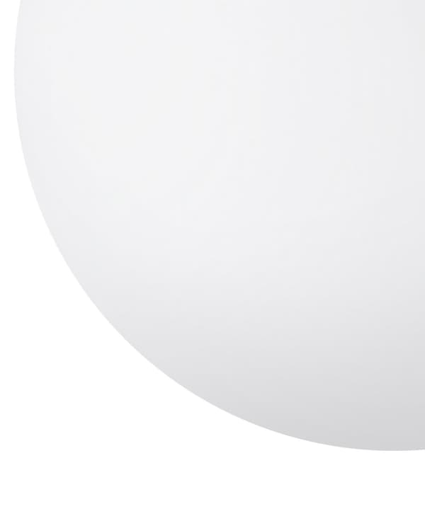 Pendel Lampe Hvid Glas Sølv 145 x 40 cm Rund Globus Snebold Moderne Klassisk Stil Stue Soveværelse Køkken Indretning Tilbehør Minimalistisk