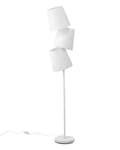 Miniatyrbillede 6 af 11: Gulvlampe Hvid Metal Stof Polyester 164 cm Moderne Standerlampe med 3 Cylinderformede Lampeskærme Design Belysning Retro Lampe til Gulv