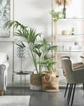 Miniatyrbillede 4 af 8: Bordlampe Sølv Metal 53H cm Krystal Trommeskærm Gennembrudt