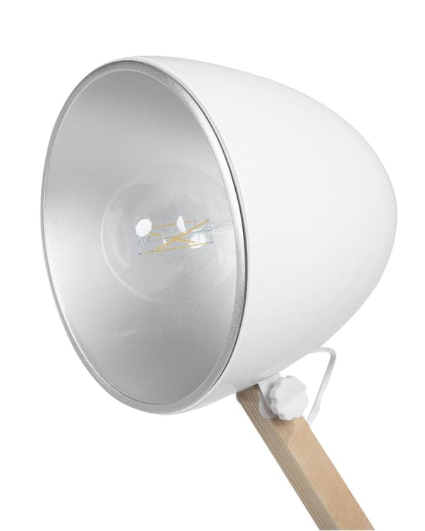 Gulvlampe Hvid Farve Metal 175 cm Justerbar Industriel