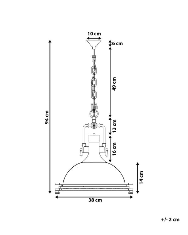 Pendel Lampe Hvid Sølv og Glas Metal ø 38 x 94 cm Dekorativ Hængelampe Industriel Moderne Spisebordslampe til Køkkenet Stue Design Tilbehør