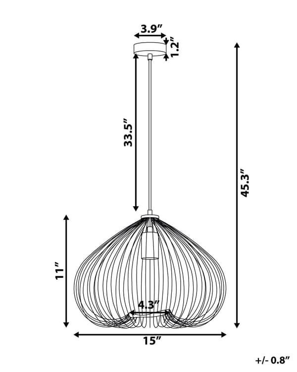 Loftlampe Kobber Metal Skærm Industrielt Design