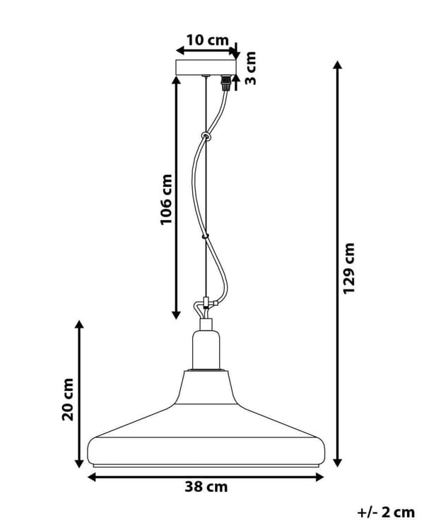 Pendel Lampe Guld Tonet Transparent Glas og Lyst Træ 129 x 38 cm Vintage Rund Skærm til Stuen Køkkenet Cafe Design Flot Lille Industriel Dekor