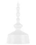 Miniatyrbillede 1 af 8: Pendel Lampe Hvid Metal ø 26 x 120 cm Dekorativ Klokkeformet Hængelampe Vintage Moderne Design over Spisebord Køkken Tilbehør Stue Indretning