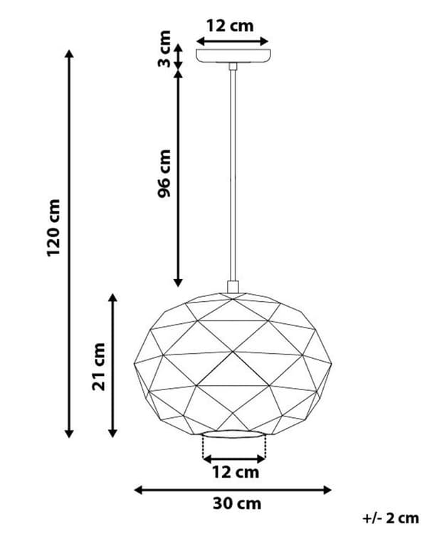 Pendel Lampe Hvid Metal ø 30 x 120 cm Rund Hængelampe Globus Lampeskærm Trapez Mønster Belysning Spisebordslampe Design Moderne Skandinavisk