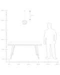 Miniatyrbillede 9 af 9: Pendel Lampe Hvid Metal ø 30 x 120 cm Rund Hængelampe Globus Lampeskærm Trapez Mønster Belysning Spisebordslampe Design Moderne Skandinavisk