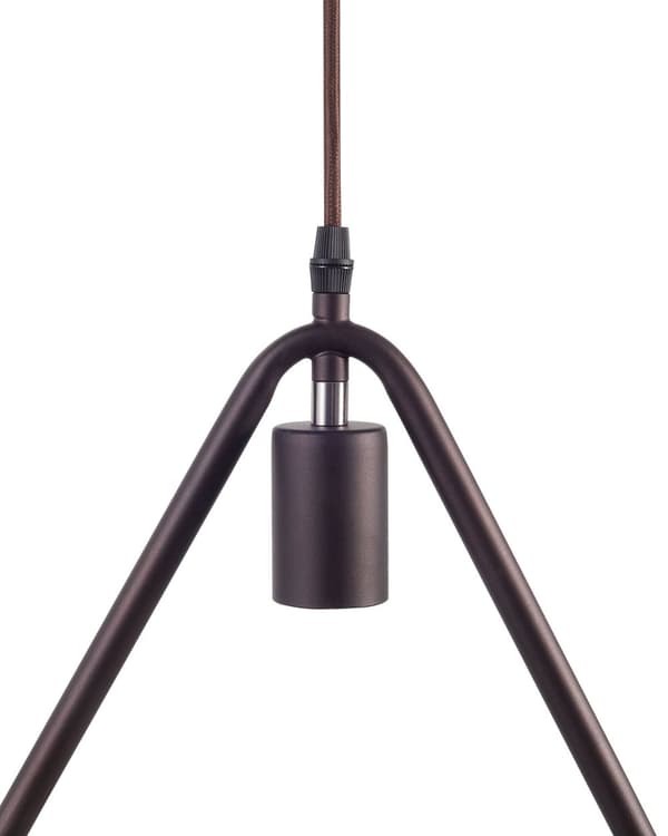 Hængelampe Brun Metal 183 cm Geometrisk Ramme Udendørs Minimalistisk Pære