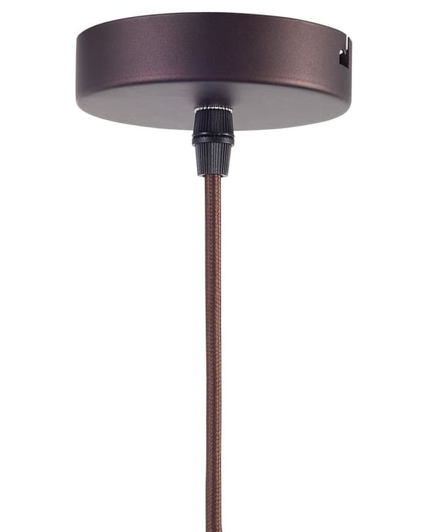 Hængelampe Brun Metal 183 cm Geometrisk Ramme Udendørs Minimalistisk Pære