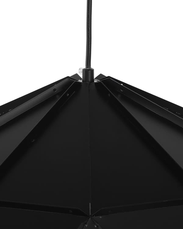 Pendel Sort Metal Geometrisk Form 1 Lys Moderne Design