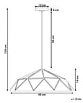 Miniatyrbillede 3 af 8: Pendel Hvid Metal Geometrisk Form 1 Lys Moderne