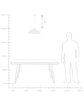 Miniatyrbillede 4 af 8: Pendel Hvid Metal Geometrisk Form 1 Lys Moderne