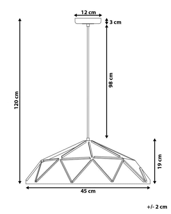 Pendel Lyserød Metal Geometrisk Form 1 Lys Moderne