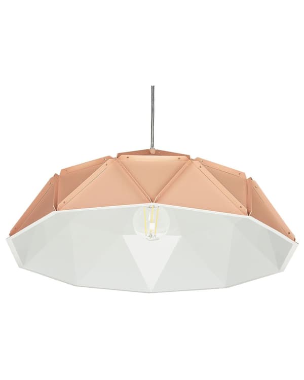 Pendel Lyserød Metal Geometrisk Form 1 Lys Moderne