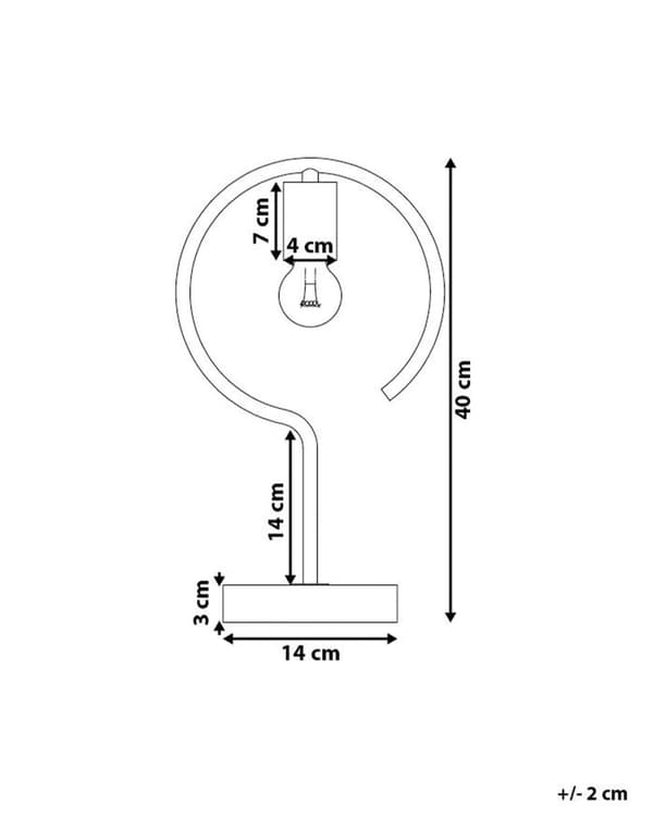 Bordlampe Messing Metal og Beton 40x20x14 cm Rund cirkel uden Skærm Minimalistisk Stue Dekorationstilbehør