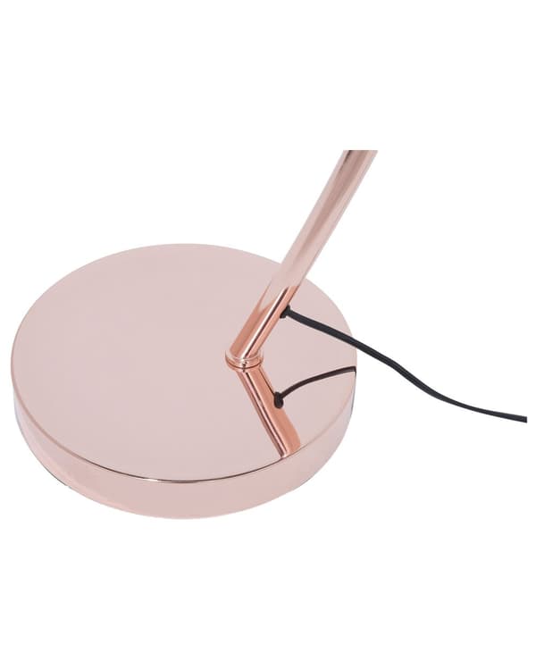Gulvlampe Kobber Metal 155 cm Dekorativ Stor Buet Standerlampe til Stuen over Sofabord med Justerbar Halvrund Skærm Industrielt Retro Design