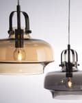 Miniatyrbillede 5 af 10: Loftlampe Pendel Frossent Glass Industrielt Design