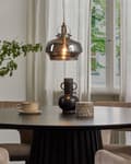 Miniatyrbillede 2 af 10: Loftlampe Pendel Frossent Glass Industrielt Design