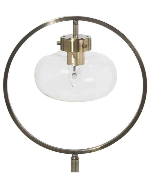 Gulvlampe Guld Metal 165 cm Rund Åben Geometrisk Skærm