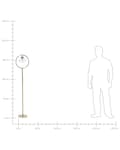 Miniatyrbillede 10 af 10: Gulvlampe Guld Metal 165 cm Rund Åben Geometrisk Skærm
