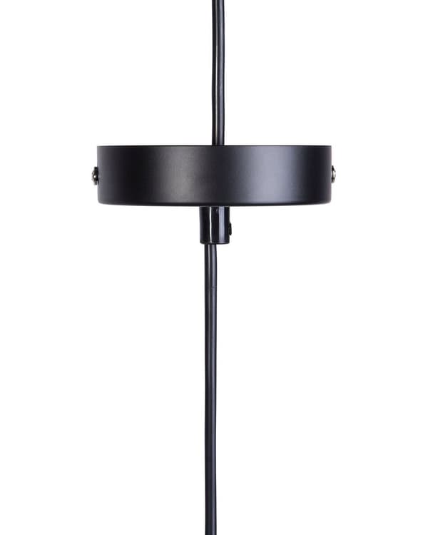 Hængende Loftlampe Sort Rund Skærm