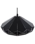 Miniatyrbillede 4 af 8: Loftlampe Sort Metal 112 cm med en Gennembrudt Geometrisk Lampeskærm