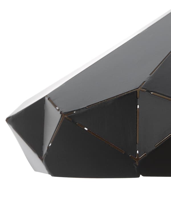 Loftlampe Sort Metal 112 cm med en Gennembrudt Geometrisk Lampeskærm