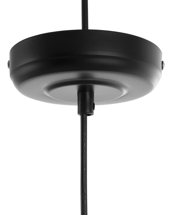Loftlampe Sort Metal 112 cm med en Gennembrudt Geometrisk Lampeskærm