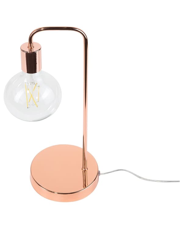 Bordlampe Kobber Industrial Minimalist Uden Lampeskærm