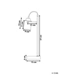 Miniatyrbillede 3 af 9: Bordlampe Sort Metal Grå Beton Sokkel 37 x 13 cm Lille Skrivebordslampe Cylindrisk Spotlys Justerbar Lampeskærm Belysning Kontor Design