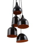 Miniatyrbillede 4 af 8: Hængende Loftlampe Sort metal Moderne Stil