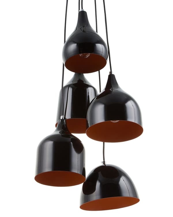 Hængende Loftlampe Sort metal Moderne Stil