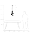 Miniatyrbillede 8 af 8: Hængende Loftlampe Sort metal Moderne Stil