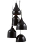Miniatyrbillede 1 af 8: Hængende Loftlampe Sort metal Moderne Stil
