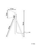 Miniatyrbillede 3 af 8: Bordlampe hvid metal 52x17x17 cm lille tripod justerbar spotlight rund skærm skrivebords dekoration med beroligende lys af høj kvalitet