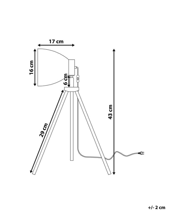 Bordlampe hvid metal 52x17x17 cm lille tripod justerbar spotlight rund skærm skrivebords dekoration med beroligende lys af høj kvalitet