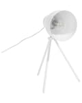 Miniatyrbillede 4 af 8: Bordlampe hvid metal 52x17x17 cm lille tripod justerbar spotlight rund skærm skrivebords dekoration med beroligende lys af høj kvalitet