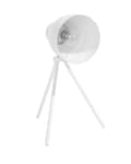 Miniatyrbillede 1 af 8: Bordlampe hvid metal 52x17x17 cm lille tripod justerbar spotlight rund skærm skrivebords dekoration med beroligende lys af høj kvalitet