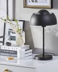 Miniatyrbillede 5 af 11: Bordlampe Sengelampe Lys Sort Metal Rund Kuppelskærm
