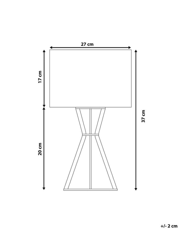 Bordlampe hvid krydsfiner og polybomuld 37x27x27 cm trommeformet skærm med beroligende lys af høj kvalitet stue design