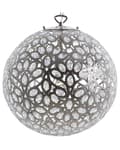 Miniatyrbillede 1 af 9: Loftslampe Sølv Metal 90 cm Pendel Blomsterskærm Krystaller Orientalsk Design