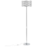 Miniatyrbillede 5 af 9: Gulvlampe Sølv Metal 160H cm Krystal Trommeskærm Moderne Stil